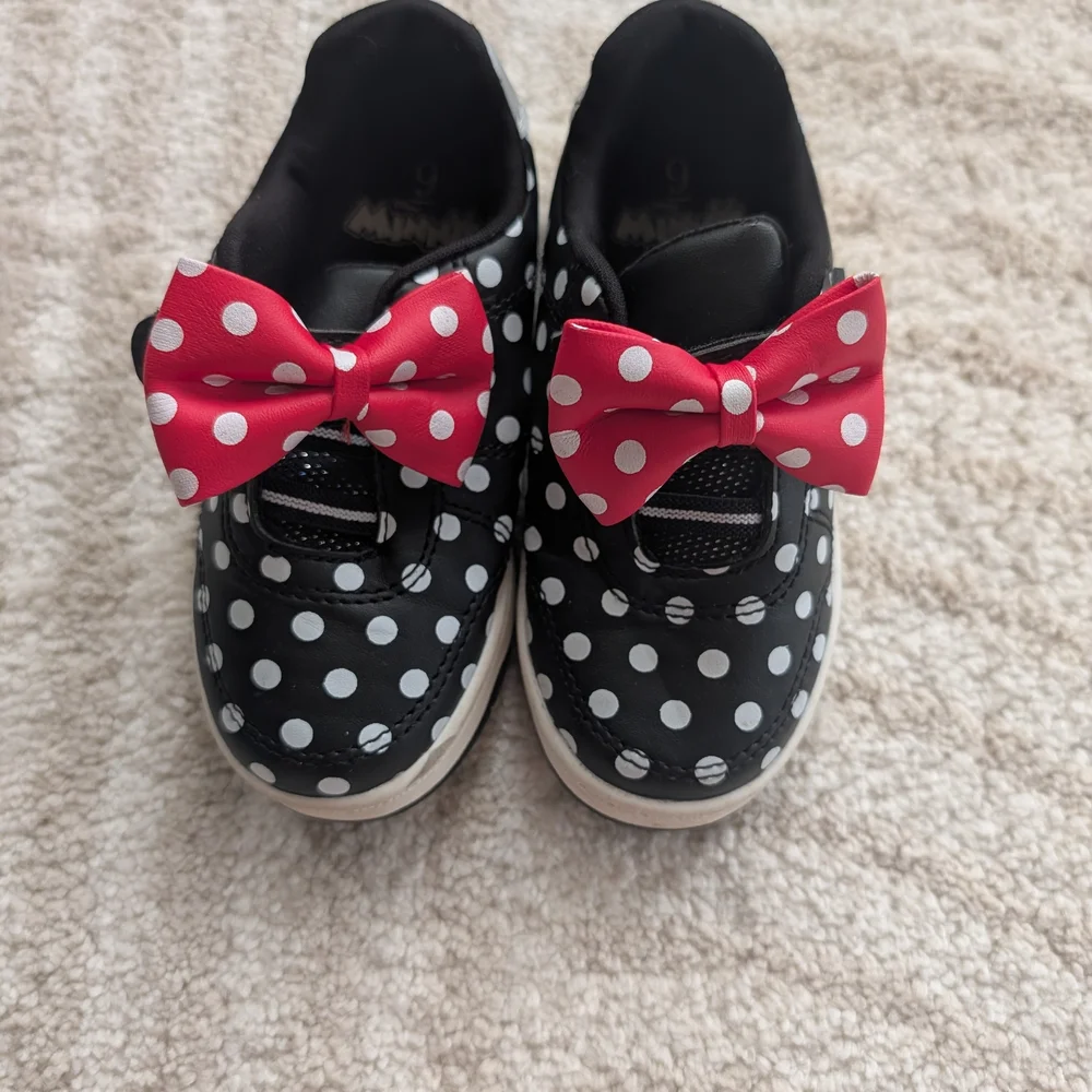 Polka Dot Kids Shoes with Red Bow